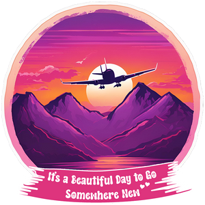 
                  
                    It's a Beautiful Day to Go Somewhere New Sticker *Die Cut*
                  
                