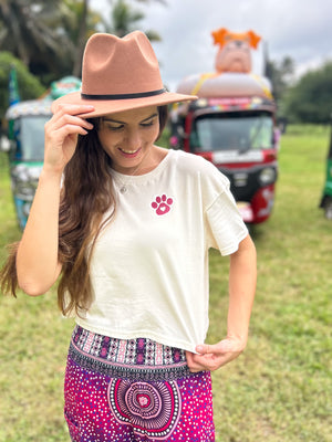 
                  
                    Pink Paw! It's a Good Day to Save Animals Cropped T- Shirt
                  
                