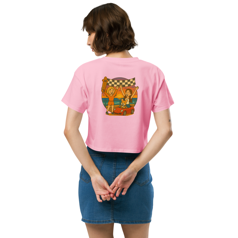 
                  
                    Finish Line Friends Crop Top - Pink
                  
                