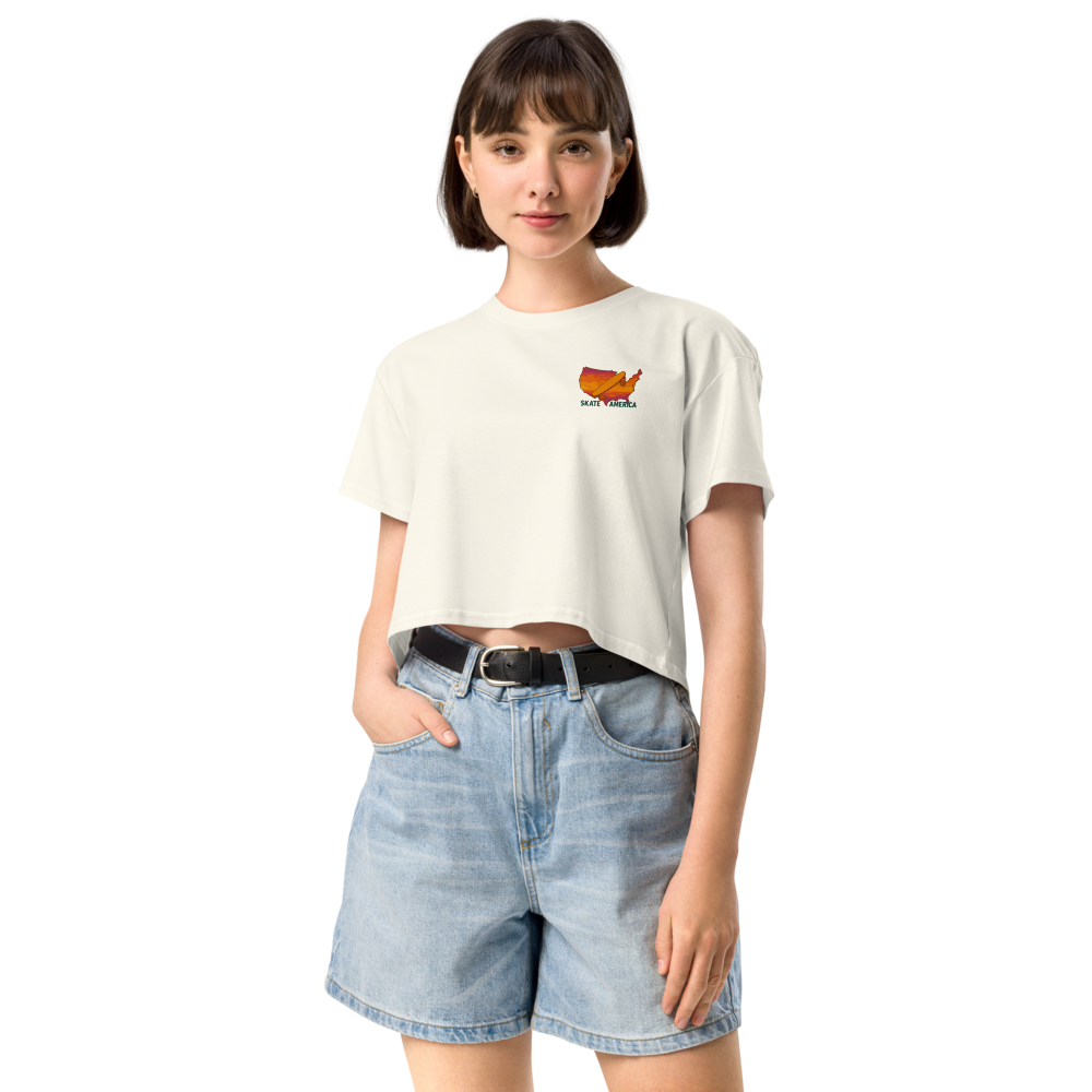 
                  
                    Finish Line Friends Crop Top- White
                  
                
