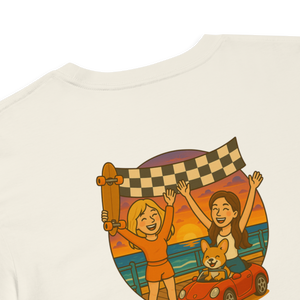 
                  
                    Finish Line Friends Crop Top- White
                  
                